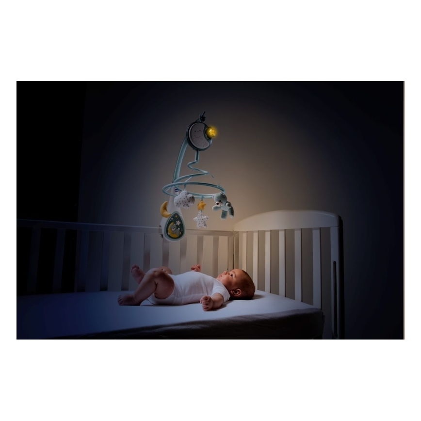 Chicco - Κρεμαστό μουσικό παιχνίδι κούνιας 3in1 NEXT2DREAMS 3xAA μπλε