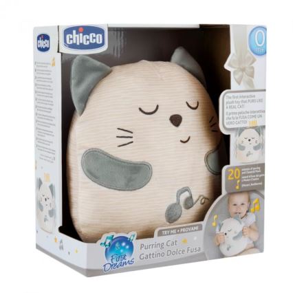 Chicco - Λούτρινο παιχνίδι αγκαλιάς γάτα 3xAAA