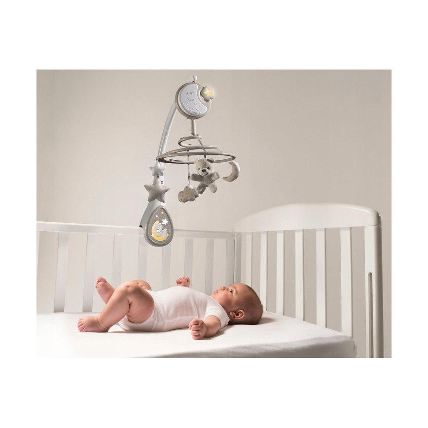 Chicco - Μόμπιλε κούνιας με μελωδία 3σε1 NEXT2DREAMS 3xAA γκρι
