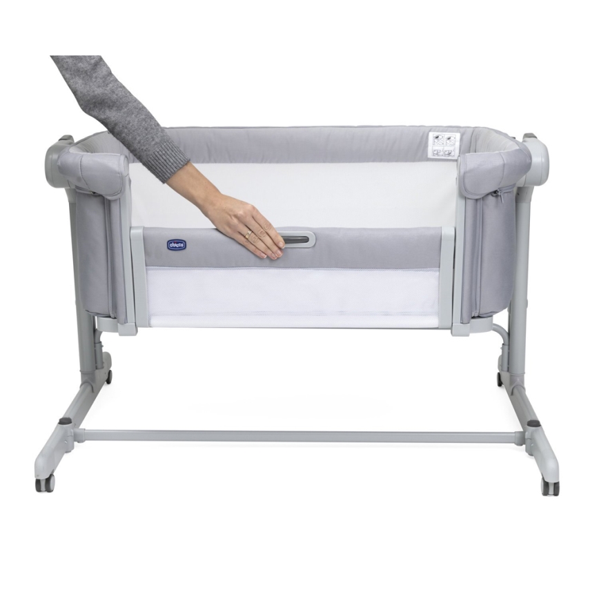 Chicco - Παιδικό κρεβάτι 2 σε 1 NEXT2ME MAGIC EVO ανοιχτό γκρι