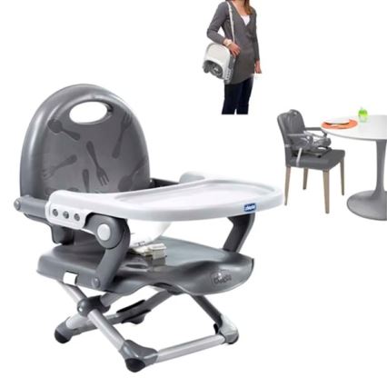 Chicco - Παιδικό φορητό chair booster seat POCKET SNACK γκρι