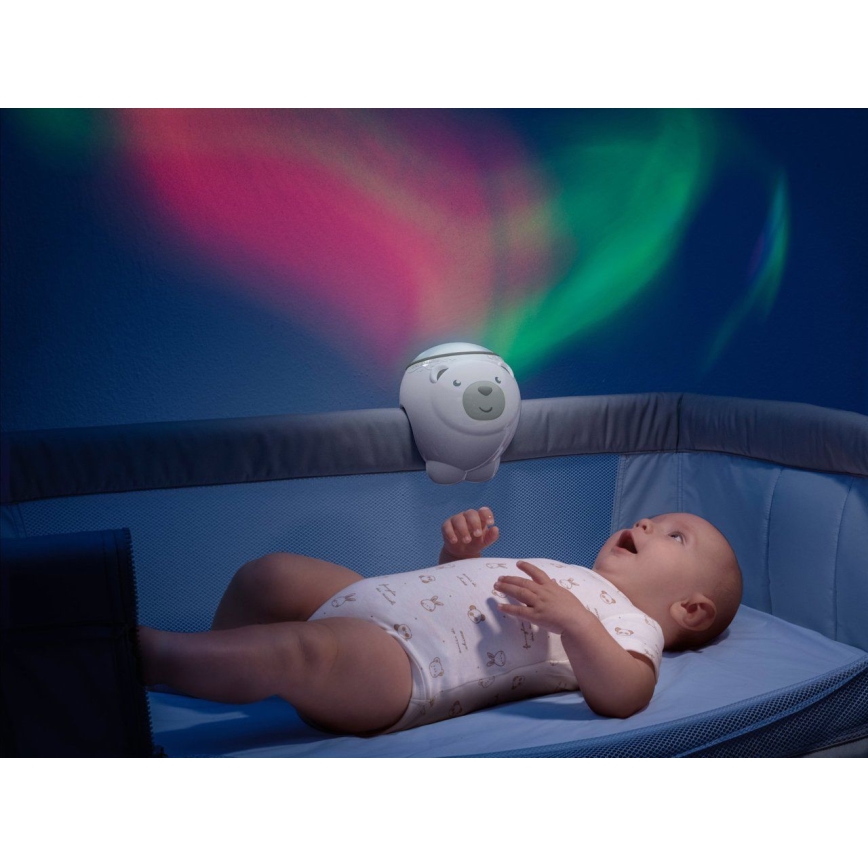 Chicco - Παιδικός προβολέας 2σε1 POLAR BEAR μπεζ