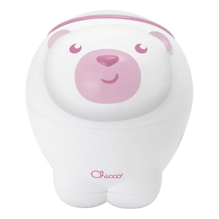 Chicco - Παιδικός προβολέας 2σε1 POLAR BEAR ροζ