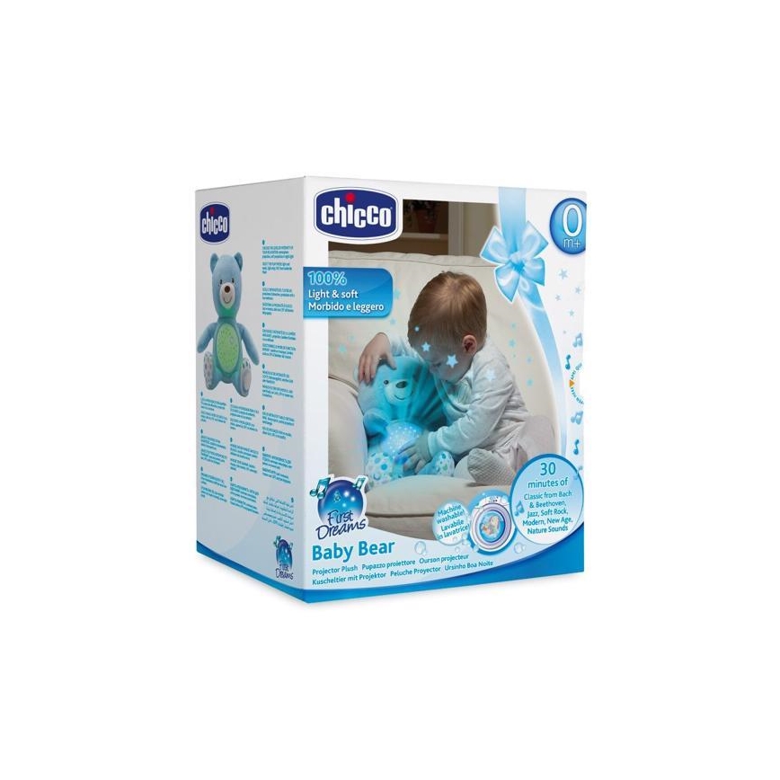 Chicco - Παιχνίδι- Προβολέας με μουσική Γλυκιά Αγκαλιά  BABY BEAR 3xAAA μπλε