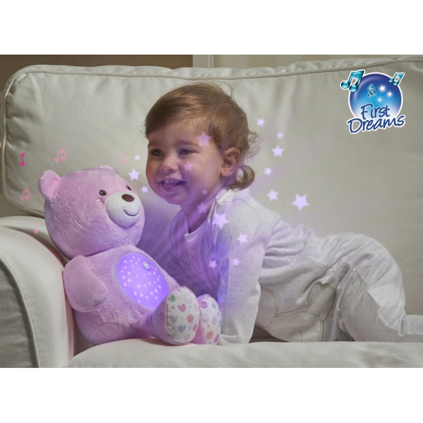 Chicco - Παιχνίδι - Προβολέας με μουσική Γλυκιά Αγκαλιά BABY BEAR 3xAAA ροζ