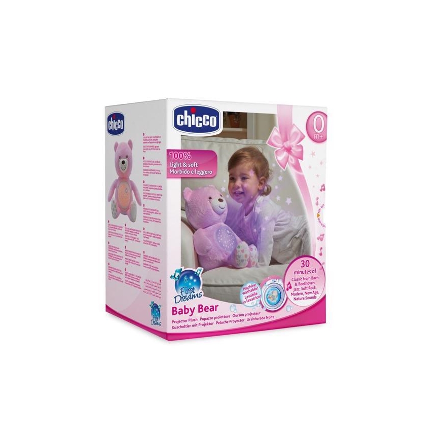 Chicco - Παιχνίδι - Προβολέας με μουσική Γλυκιά Αγκαλιά BABY BEAR 3xAAA ροζ