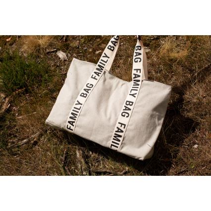Childhome - Σακ βουαγιάζ ταξιδιού FAMILY BAG CANVAS λευκό