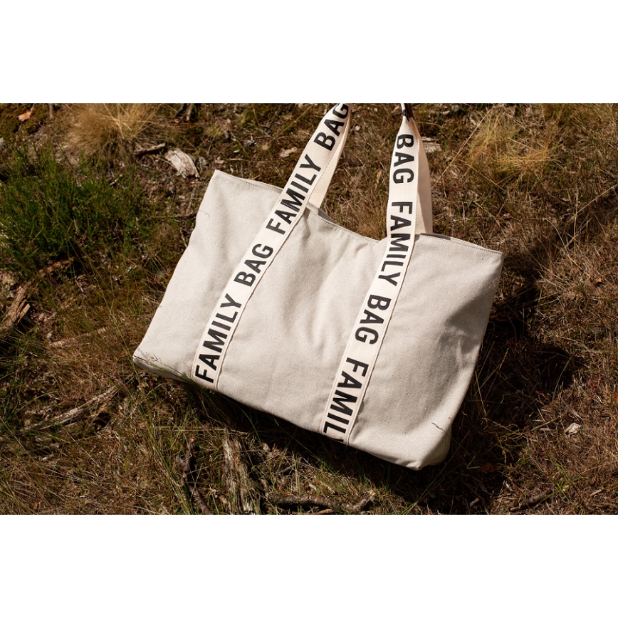 Childhome - Σακ βουαγιάζ ταξιδιού FAMILY BAG CANVAS λευκό
