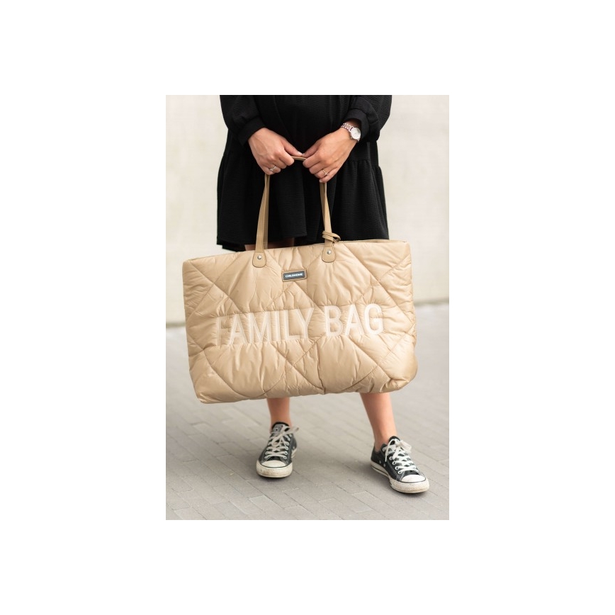 Childhome - Σακ βουαγιάζ ταξιδιού FAMILY BAG PUFFERED κρεμ
