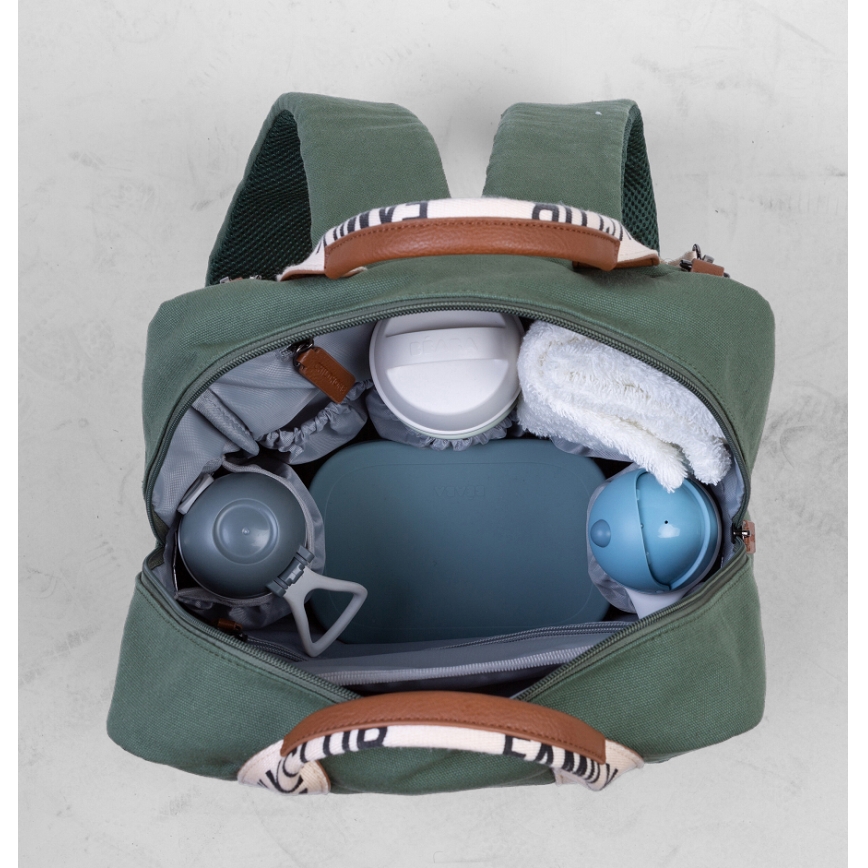 Childhome - Τσάντα-Αλλαξιέρα πλάτης FAMILY CLUB πράσινο