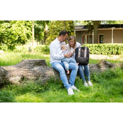 Childhome - Τσάντα-Αλλαξιέρα πλάτης FAMILY CLUB μαύρο