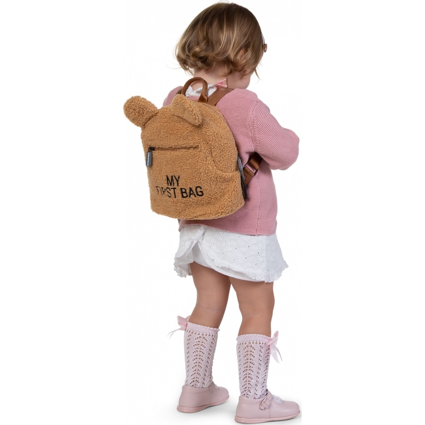 Childhome - Παιδικό σακίδιο MY FIRST BAG καφέ