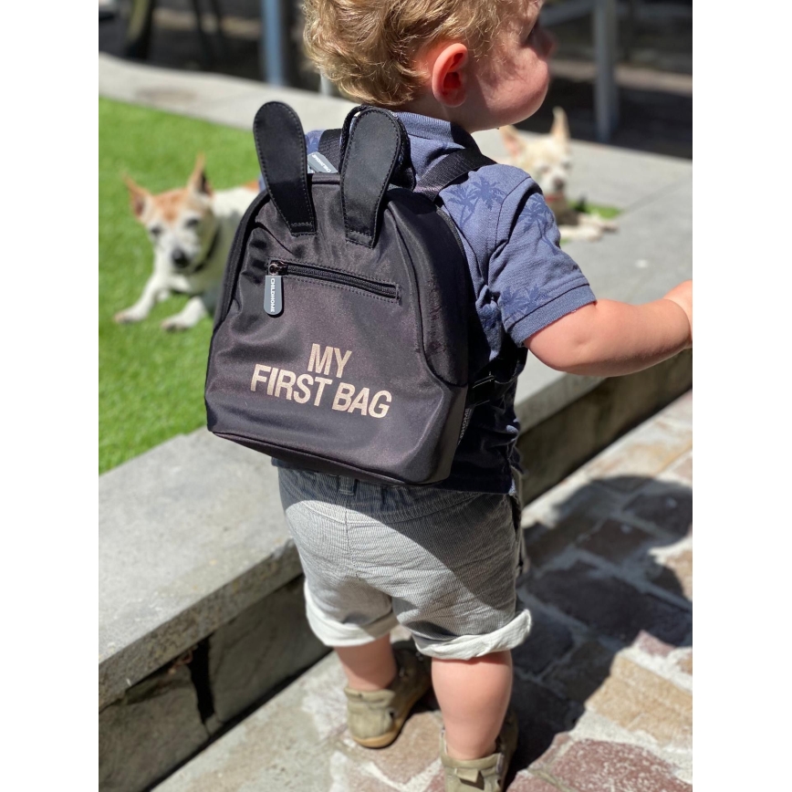 Childhome - Παιδικό σακίδιο MY FIRST BAG μαύρο