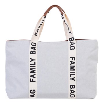 Childhome - Σακ βουαγιάζ ταξιδιού FAMILY BAG CANVAS λευκό