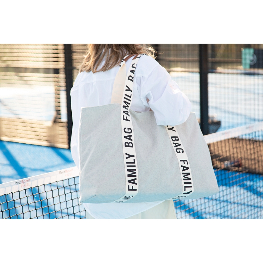 Childhome - Σακ βουαγιάζ ταξιδιού FAMILY BAG CANVAS λευκό