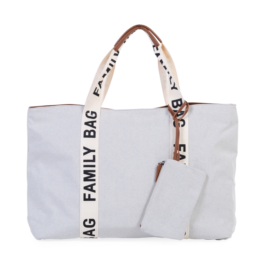 Childhome - Σακ βουαγιάζ ταξιδιού FAMILY BAG CANVAS λευκό