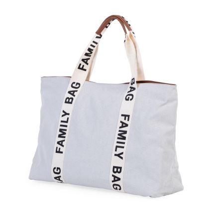 Childhome - Σακ βουαγιάζ ταξιδιού FAMILY BAG CANVAS λευκό