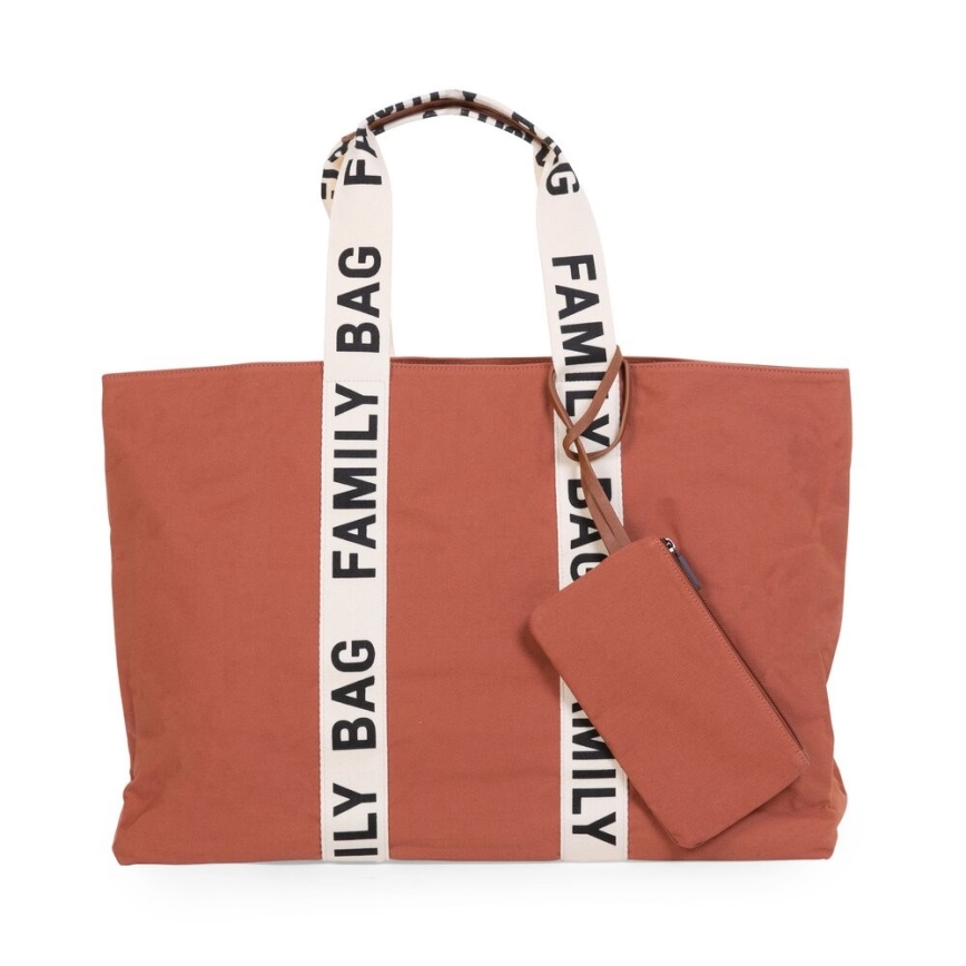 Childhome - Σακ βουαγιάζ ταξιδιού FAMILY BAG CANVAS πορτοκαλί