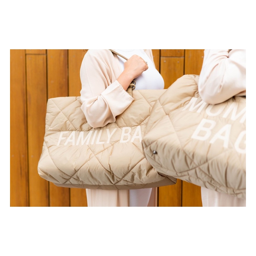 Childhome - Σακ βουαγιάζ ταξιδιού FAMILY BAG PUFFERED κρεμ