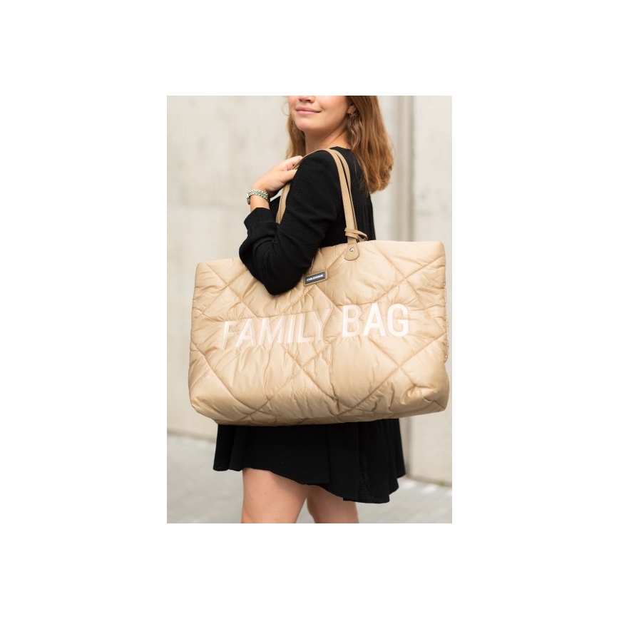 Childhome - Σακ βουαγιάζ ταξιδιού FAMILY BAG PUFFERED κρεμ