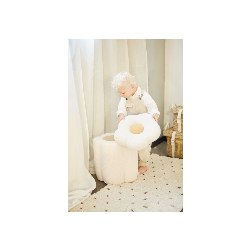 Childhome - Σκαμπό ΛΟΥΛΟΥΔΙΑ διάμετρος 35 cm κρεμ