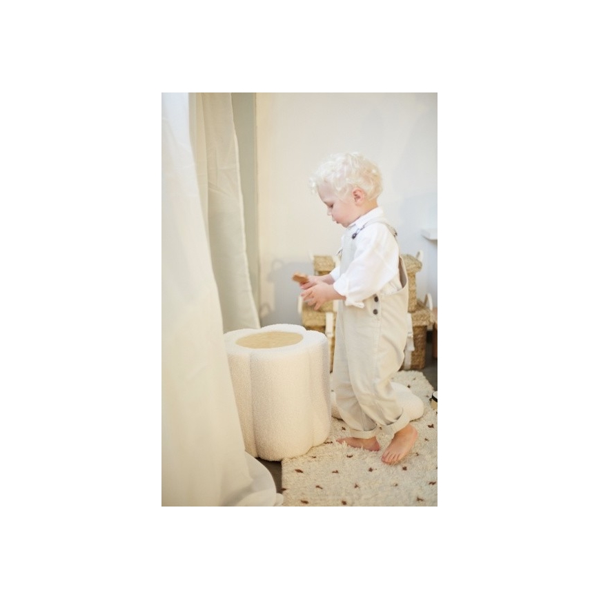 Childhome - Σκαμπό ΛΟΥΛΟΥΔΙΑ διάμετρος 35 cm κρεμ