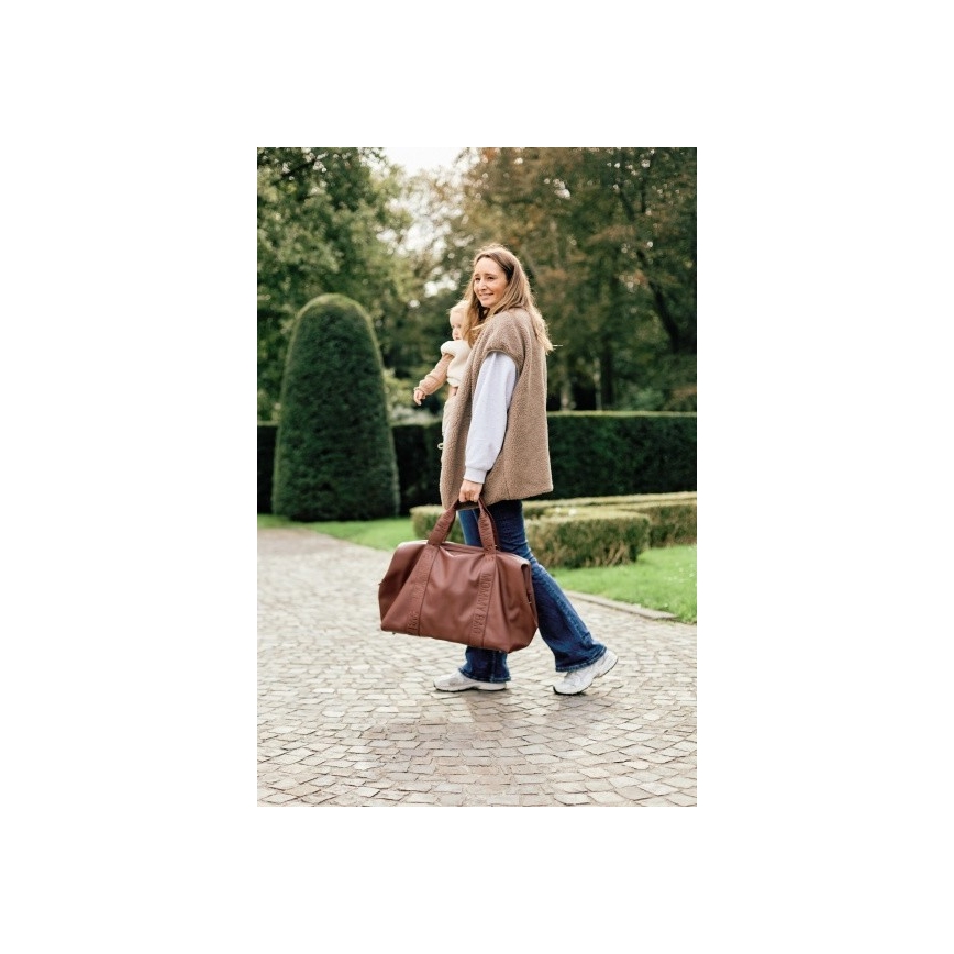 Childhome - Τσάντα αλλαγής ρούχων MOMMY BAG LEATHER καφέ