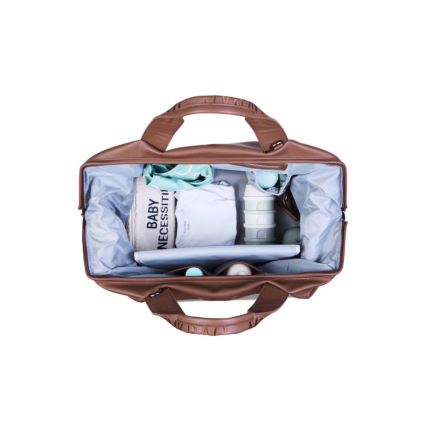 Childhome - Τσάντα αλλαγής ρούχων MOMMY BAG LEATHER καφέ