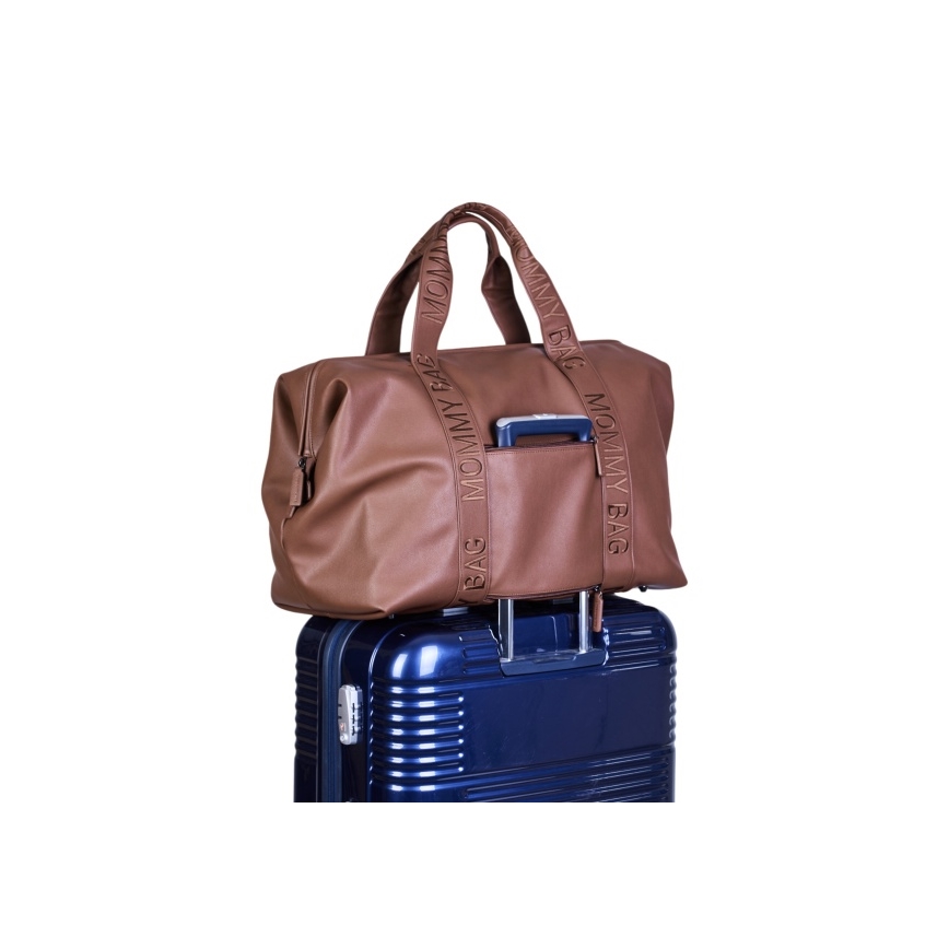 Childhome - Τσάντα αλλαγής ρούχων MOMMY BAG LEATHER καφέ