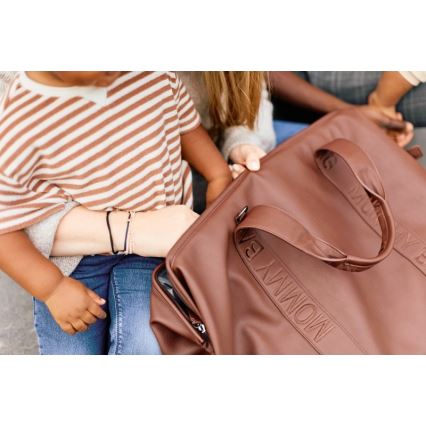 Childhome - Τσάντα αλλαγής ρούχων MOMMY BAG LEATHER καφέ
