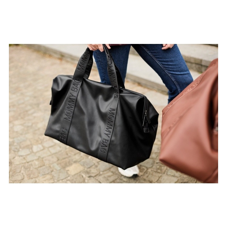 Childhome - Τσάντα αλλαγής ρούχων MOMMY BAG LEATHER μαύρο