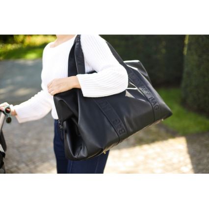 Childhome - Τσάντα αλλαγής ρούχων MOMMY BAG LEATHER μαύρο