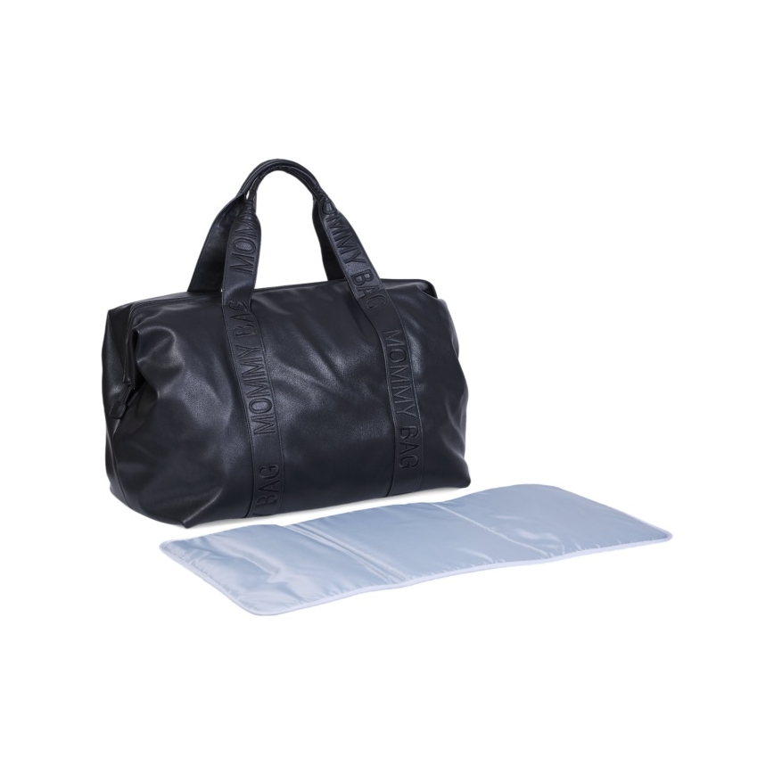 Childhome - Τσάντα αλλαγής ρούχων MOMMY BAG LEATHER μαύρο
