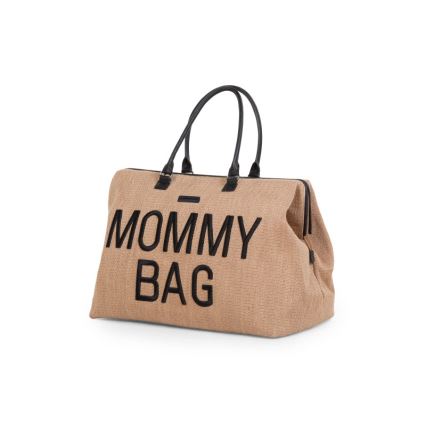 Childhome - Τσάντα αλλαγής ρούχων MOMMY BAG RAFFIA LOOK μπεζ
