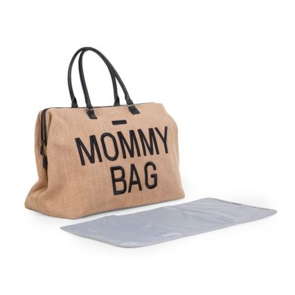Childhome - Τσάντα αλλαγής ρούχων MOMMY BAG RAFFIA LOOK μπεζ