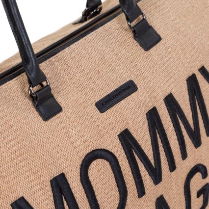 Childhome - Τσάντα αλλαγής ρούχων MOMMY BAG RAFFIA LOOK μπεζ
