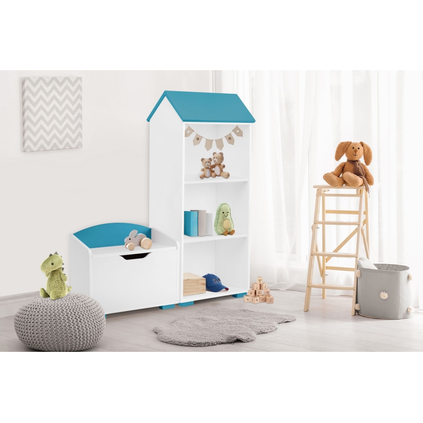 Children's storage container PABIS 50x60 cm λευκό/μπλε