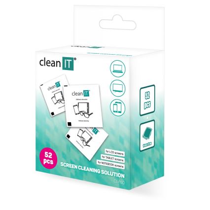 CLEAN IT CL-150 - Υγρά μαντηλάκια καθαρισμού μιας χρήσης 52 τμχ