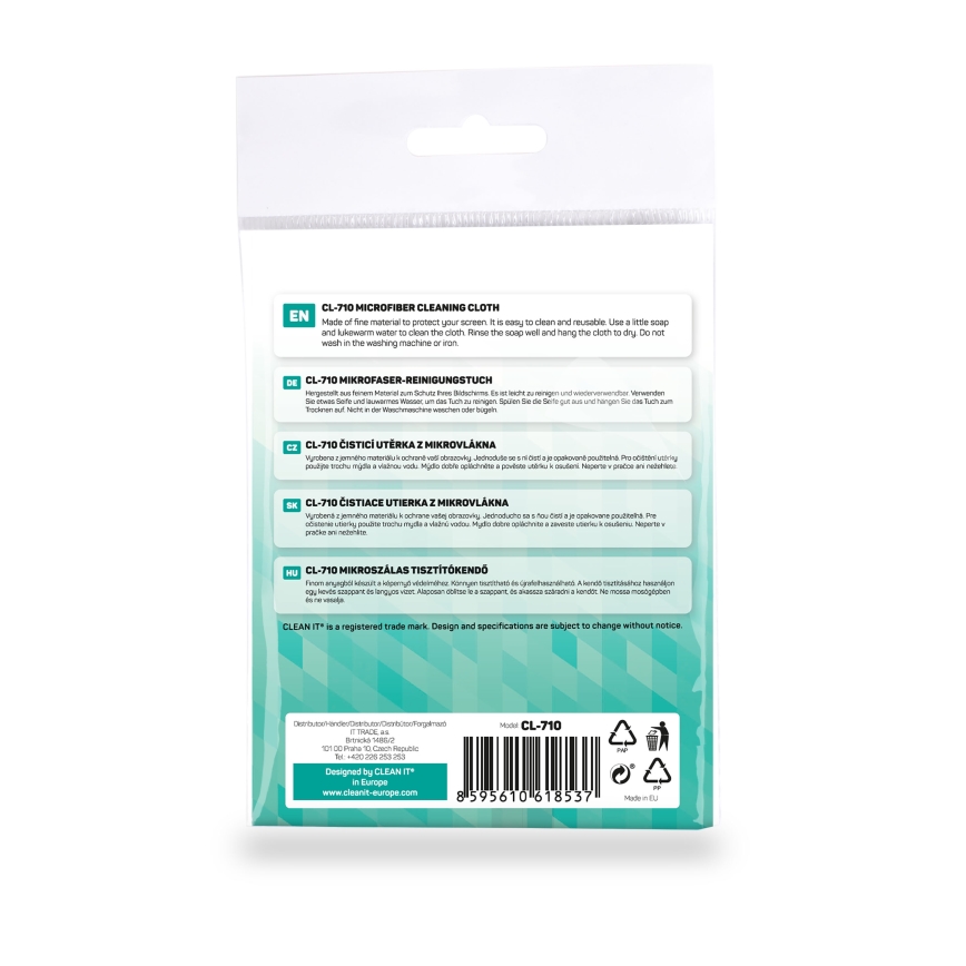 CLEAN IT CL-710 - Πανί καθαρισμού με μικροϊνες 19x19 cm μπλε