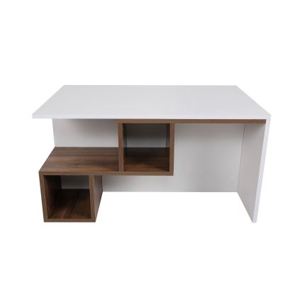 Coffee table DILAY 52x100 cm brown/white