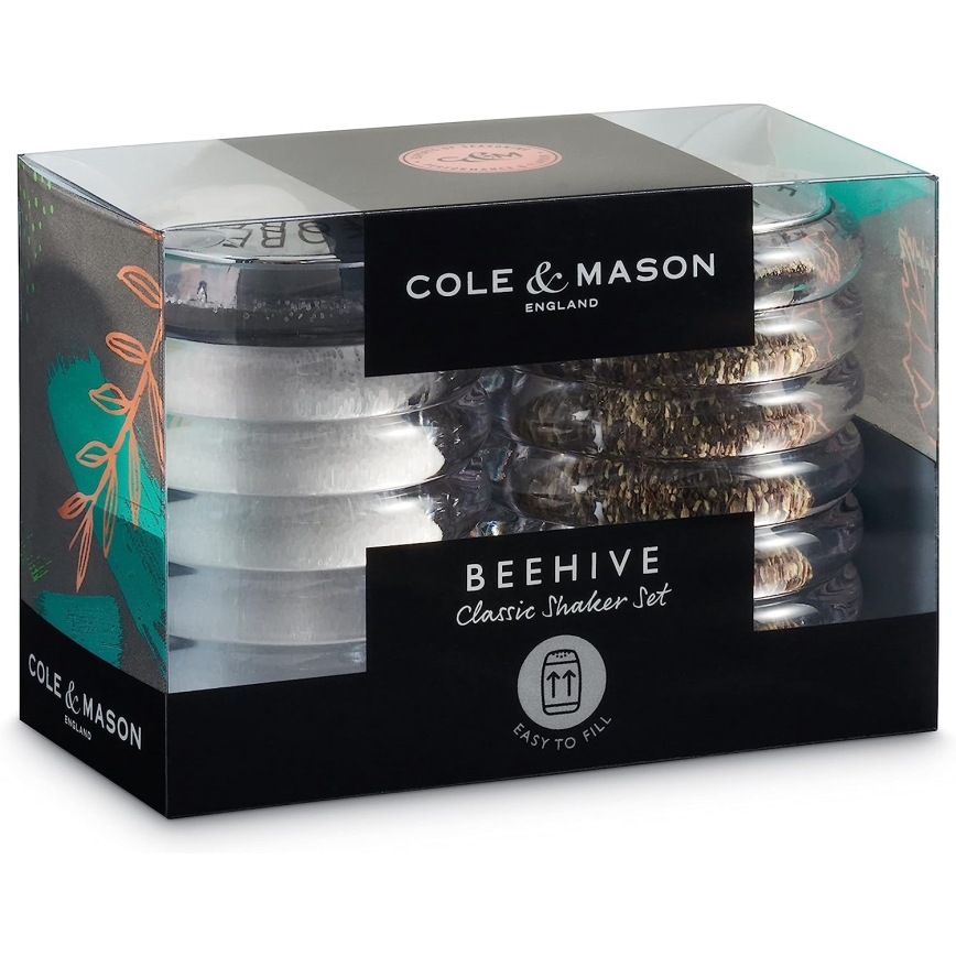 Cole&Mason - Σέικερ αλατιού και πιπεριού BEEHIVE 2 τμχ 7 cm