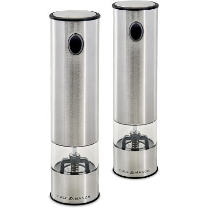 Cole&Mason - Σετ ηλεκτρικών μύλων μπαχαρικών BATTERSEA 2 τεμ. 6xAAA