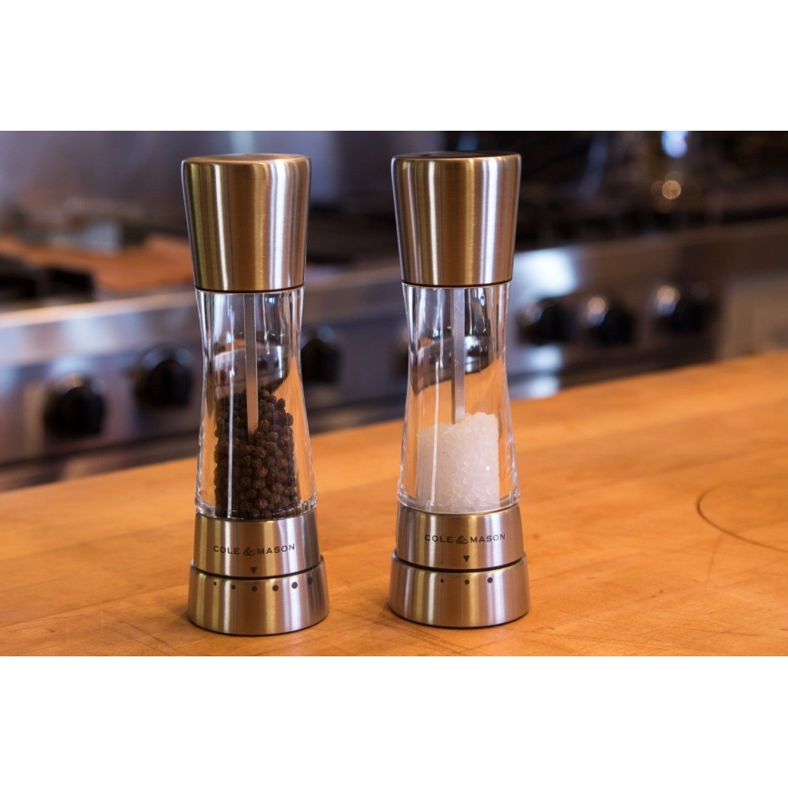 Cole&Mason - Σετ μύλων αλατιού και πιπεριού DERWENT 2 τεμ. 19 εκ. γυαλιστερό χρώμιο