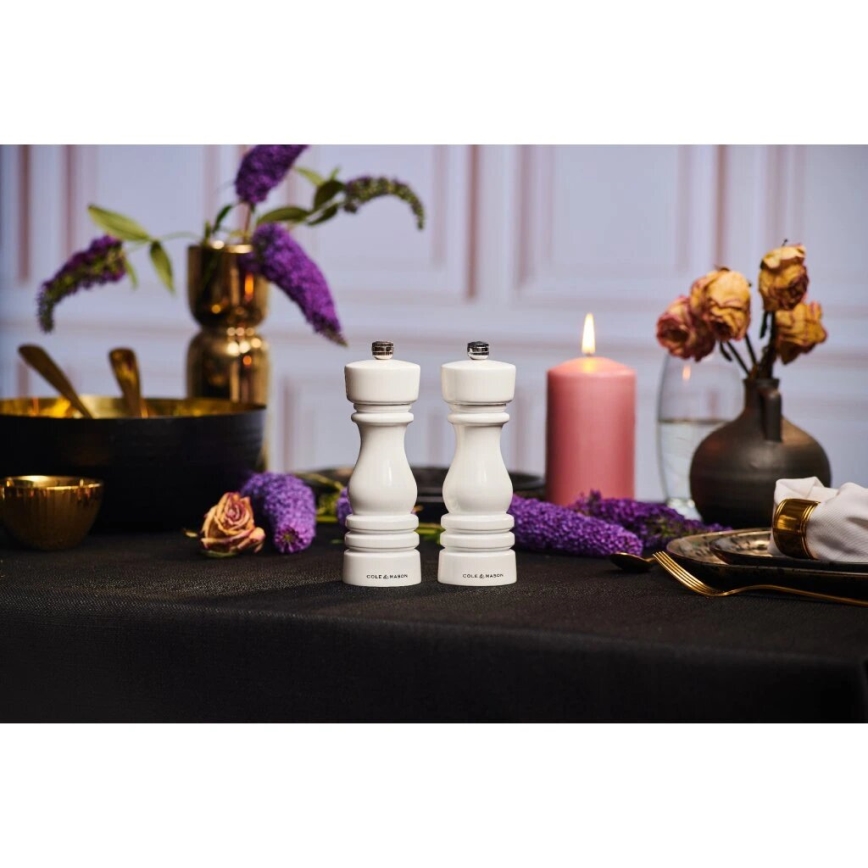 Cole&Mason - Σετ μύλων αλατιού και πιπεριού LONDON 2 τεμ. 18 εκ. οξιά/λευκό
