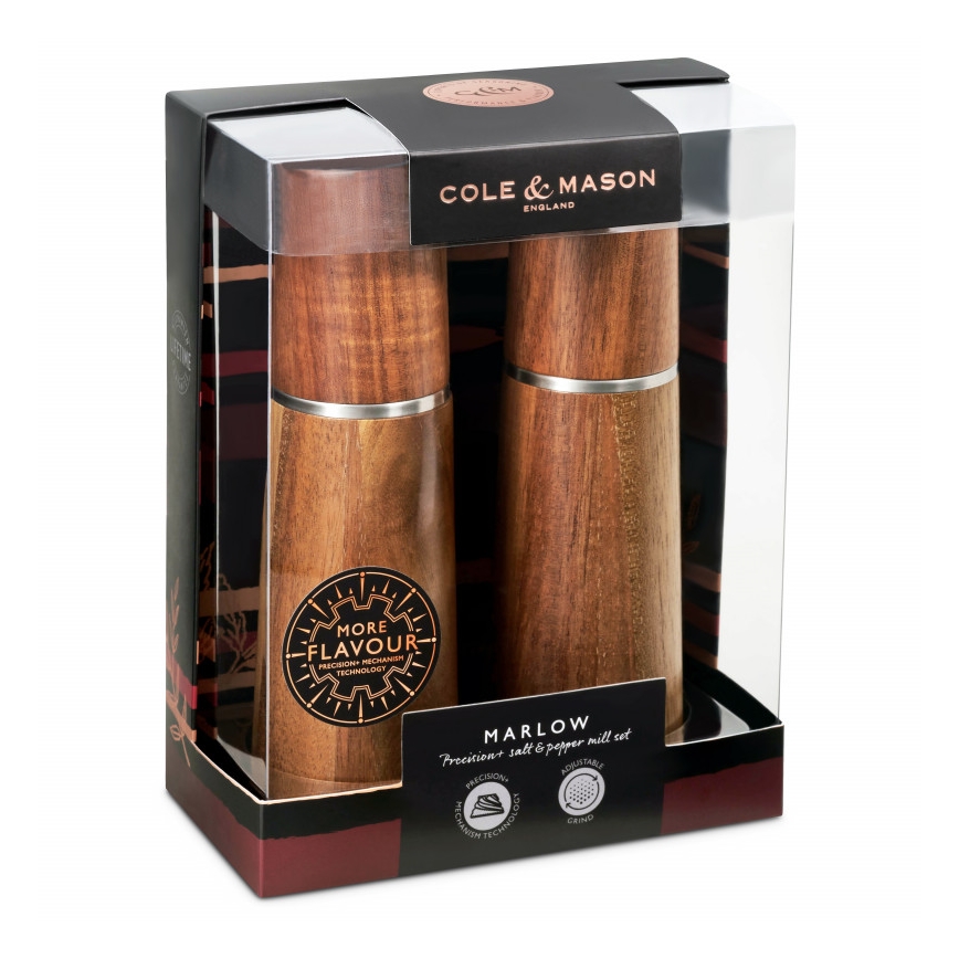 Cole&Mason - Σετ μύλοι αλατιού και πιπεριού MARLOW ακακία 2 τμχ 18,5 cm