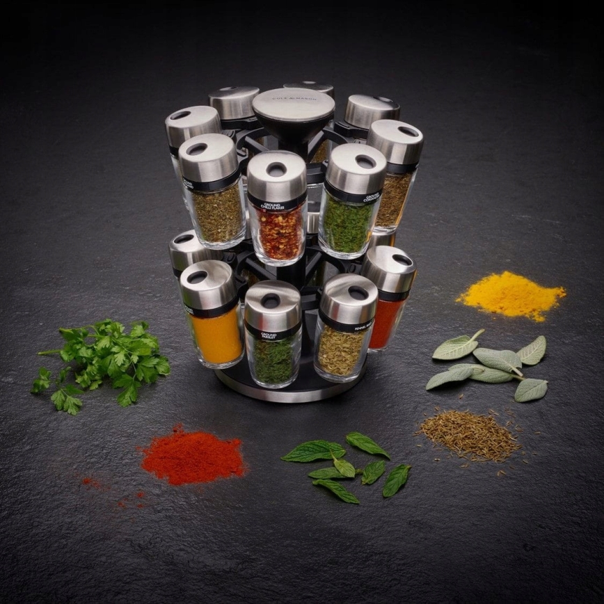 Cole&Mason - Περιστρεφόμενη βάση με μπαχαρικά MASTER 17 τεμ.