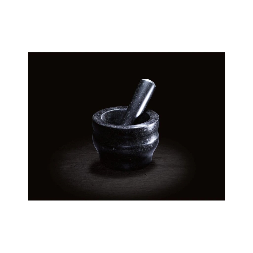 Cole&Mason - Γουδί από γρανίτη με γουδοχέρι GRANITE διάμετρος 14 cm γρανίτης/μαύρο