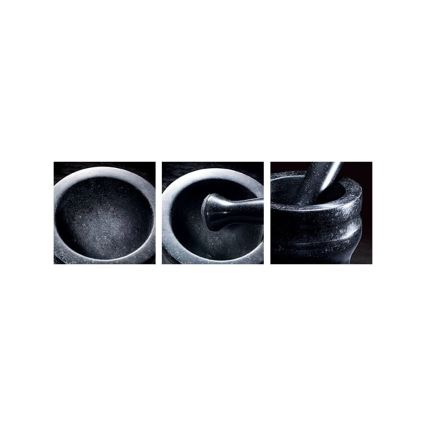 Cole&Mason - Γουδί από γρανίτη με γουδοχέρι GRANITE διάμετρος 14 cm γρανίτης/μαύρο