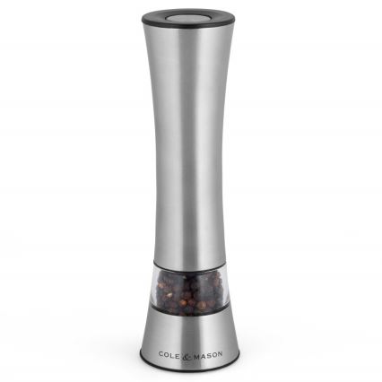 Cole&Mason - Ηλεκτρικό salt or pepper grinder BURFORD 4xAAA 18 cm ματ χρώμιο