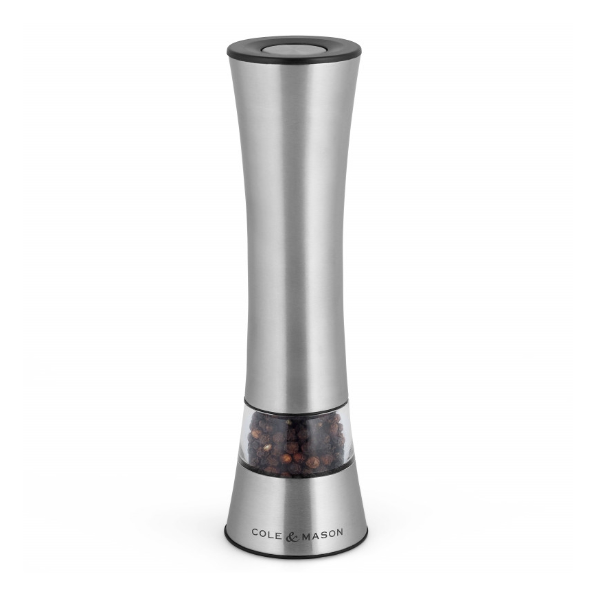 Cole&Mason - Ηλεκτρικό salt or pepper grinder BURFORD 4xAAA 18 cm ματ χρώμιο
